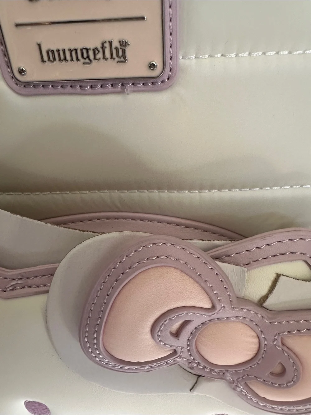 Loungefly Hello Kitty White & Lilac puffy quilted  Backpack NWT